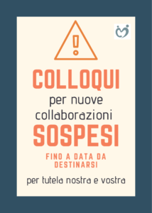 15/03/2020 - Sospendiamo i colloqui per l'ampliamento dell'équipe per la vostra e nostra sicurezza. Riprenderemo al più presto!