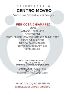 Per cosa chiamare? Centro Moveo equipe psicologica psicologia psicoterapia